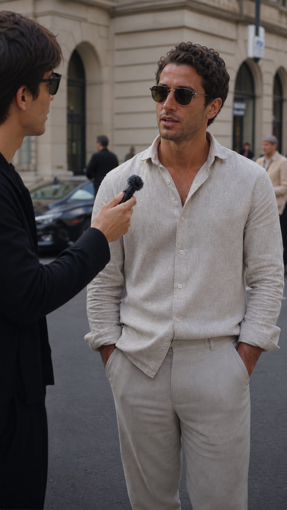 Street interview mock social screenshot